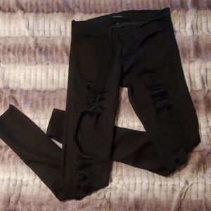 Flying Monkey black, skinny distressed jeans